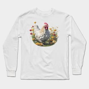 Hen in flower Long Sleeve T-Shirt